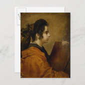 Carte Postale Portrait supposé être Juana Pacheco comme Sibyl (Devant / Derrière)