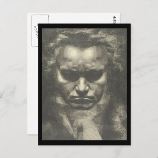 Carte Postale Portrait Van Beethoven (Devant / Derrière)