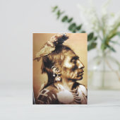 Carte Postale Portrait Vintage amérindien (Debout devant)