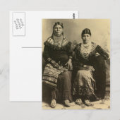 Carte Postale Portrait Vintage amérindien (Devant / Derrière)
