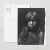 Carte Postale Portrait Vintage amérindien (Devant / Derrière)