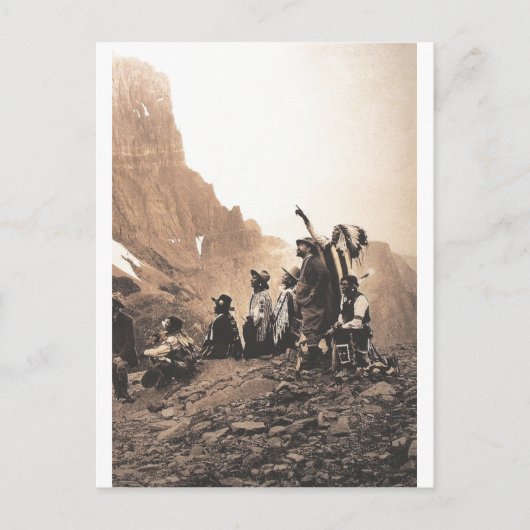 Carte Postale Portrait Vintage amérindien (Devant)