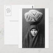 Carte Postale Portrait Vintage amérindien (Devant / Derrière)