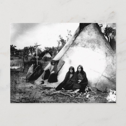 Carte Postale Portrait Vintage amérindien (Devant)