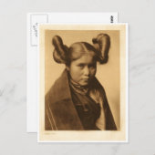 Carte Postale Portrait Vintage amérindien (Devant / Derrière)