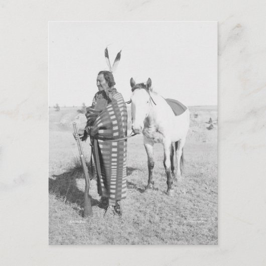 Carte Postale Portrait Vintage amérindien (Devant)