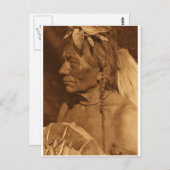 Carte Postale Portrait Vintage amérindien (Devant / Derrière)