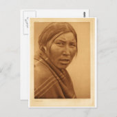 Carte Postale Portrait Vintage amérindien (Devant / Derrière)