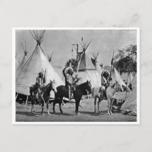 Carte Postale Portrait Vintage amérindien