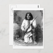 Carte Postale Portrait Vintage amérindien (Devant / Derrière)