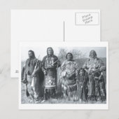 Carte Postale Portrait Vintage amérindien (Devant / Derrière)