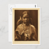 Carte Postale Portrait Vintage amérindien (Devant / Derrière)