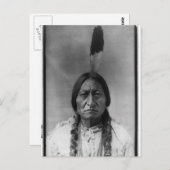 Carte Postale Portrait Vintage amérindien (Devant / Derrière)