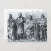 Carte Postale Portrait Vintage amérindien (Devant / Derrière)