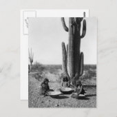 Carte Postale Portrait Vintage amérindien (Devant / Derrière)