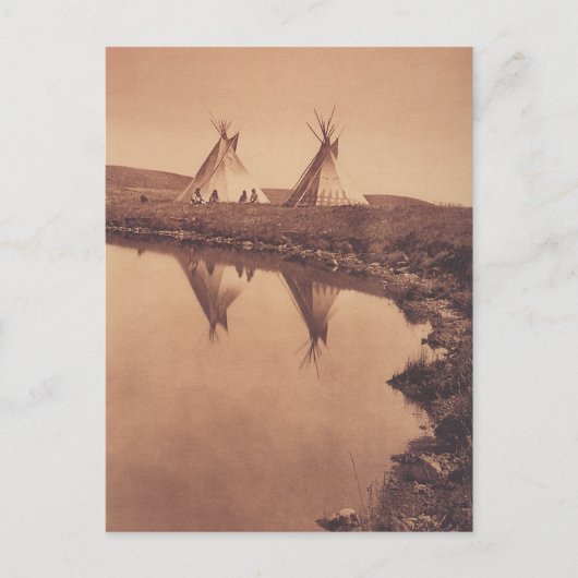 Carte Postale Portrait Vintage amérindien (Devant)