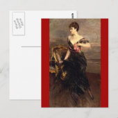 Carte Postale Portrait vintage - Boldini (Devant / Derrière)