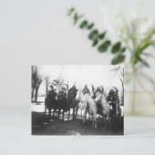 Carte Postale Portrait vintage indien indigène (Debout devant)