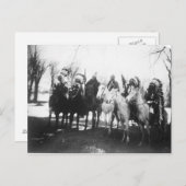 Carte Postale Portrait vintage indien indigène (Devant / Derrière)