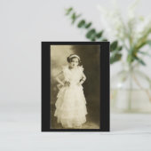 Carte Postale Portrait vintage pour fille (Debout devant)