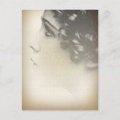 Carte Postale Portrait vintage pour fille (Devant)