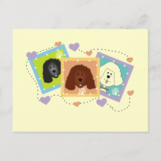 Carte Postale Portraits de chiens T-shirts et cadeaux (Devant)