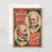 Carte Postale Portraits De P.T. Barnum Et J.A. Bailey (Devant / Derrière)