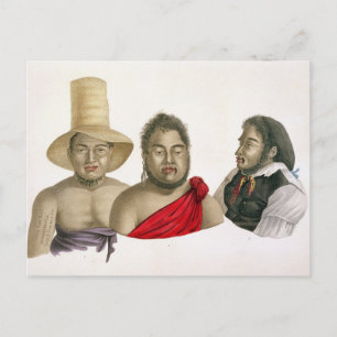 Carte Postale Portraits des chefs des îles Sandwich, de