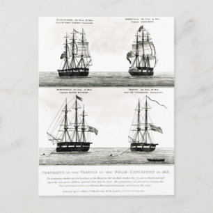 Carte Postale Portraits des navires de l'expédition polaire