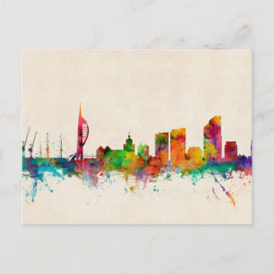 Carte Postale Portsmouth England Skyline