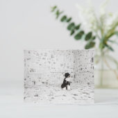 Carte Postale Portugais Water Dog dans la chambre couverte (Debout devant)