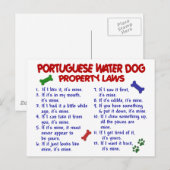Carte Postale PORTUGAIS WATER DOG, propriété Lois 2 (Devant / Derrière)