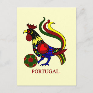 Carte Postale Portugal barcelos "galo" jogador de futebol