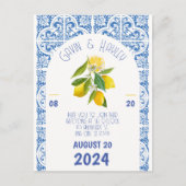 Carte Postale Portugal Faire-part de mariage | Carreaux bleus (Devant)