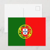 Carte Postale Portugal National World Flag (Devant / Derrière)