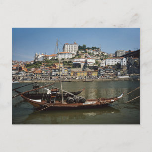 Carte Postale Portugal, Porto, Bateau Avec Barils De Vin
