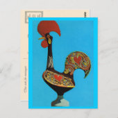 Carte Postale Portugal vintage, Cockerel de Barcelos (Devant / Derrière)