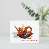 Carte Postale Poscard de fin d'études pour le dragon royal (Debout devant)