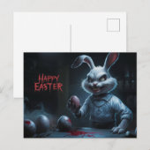 Carte Postale Poscards Happy Easter Lapin Oeuf Horror 10 (Devant / Derrière)
