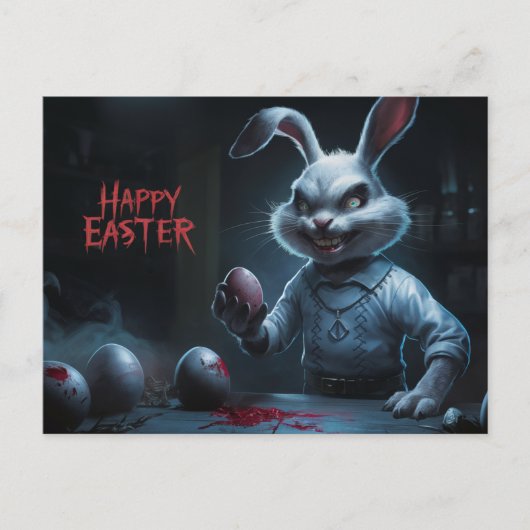 Carte Postale Poscards Happy Easter Lapin Oeuf Horror 10 (Devant)