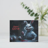 Carte Postale Poscards Happy Easter Lapin Oeuf Horror 10 (Debout devant)