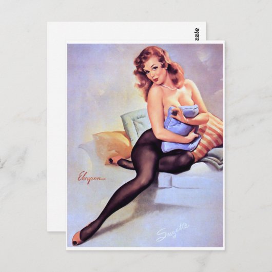 Carte Postale Pose assise (Devant / Derrière)