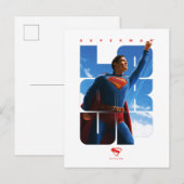 Carte Postale Pose de Superman regardant vers le haut (Devant / Derrière)
