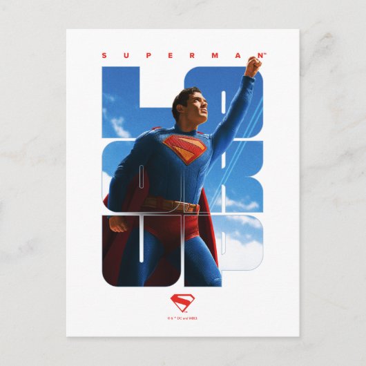 Carte Postale Pose de Superman regardant vers le haut (Devant)