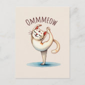 Carte Postale Pose de yoga de chat - Miaou (Devant)