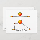 Carte Postale Pose de yoga - Pose de guerrier II (Devant / Derrière)