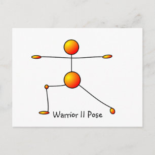 Carte Postale Pose de yoga - Pose de guerrier II