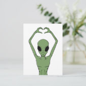 Carte Postale Pose du cœur extraterrestre (Debout devant)