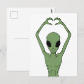 Carte Postale Pose du cœur extraterrestre (Devant / Derrière)
