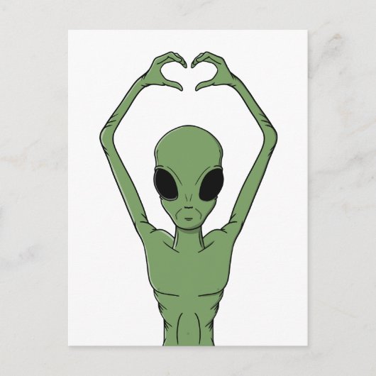 Carte Postale Pose du cœur extraterrestre (Devant)